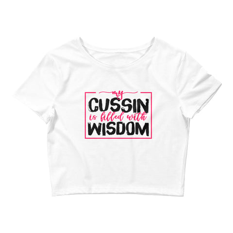 Cussin Wisdom Crop Tee-XS/SM-Tiffy Rocks Apparel