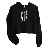 Don't Stop Your Fly Crop Hoodie W/White Letters-Black-S-Tiffy Rocks Apparel