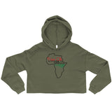 See The World Crop Hoodie-Military Green-S-Tiffy Rocks Apparel