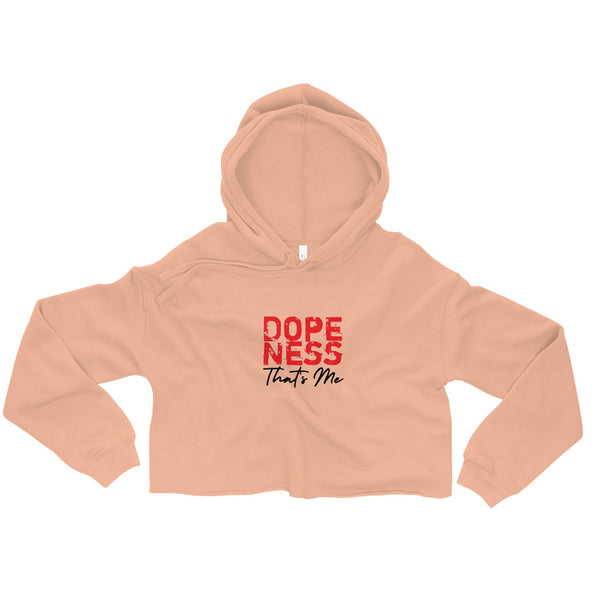 Dopeness Thats Me Crop Hoodie-Peach-S-Tiffy Rocks Apparel