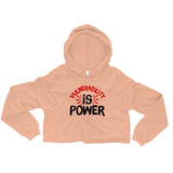 Vulnerability is Power Crop Hoodie-Peach-S-Tiffy Rocks Apparel