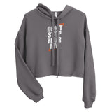 Don't Stop Your Fly Crop Hoodie W/White Letters-Storm-S-Tiffy Rocks Apparel