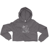 Think I'm Cute Crop Hoodie-Storm-S-Tiffy Rocks Apparel