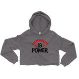 Vulnerability is Power Crop Hoodie-Storm-S-Tiffy Rocks Apparel