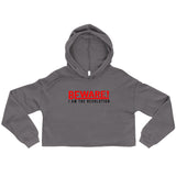 Beware I Am The Revolution Crop Hoodie W/Red & Black Letters-Storm-S-Tiffy Rocks Apparel