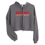 Beware I Am The Revolution Crop Hoodie W/Red & White Letters-Storm-S-Tiffy Rocks Apparel