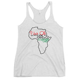 See The World Women's Racerback Tank-Heather White-S-Tiffy Rocks Apparel