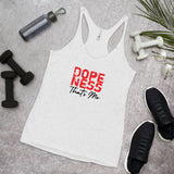 Dopeness Thats Me Women's Racerback Tank-Heather White-S-Tiffy Rocks Apparel