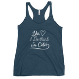 Think I'm Cute Women's Racerback Tank-Indigo-S-Tiffy Rocks Apparel