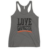 Love Gangsta Women's Racerback Tank-Premium Heather-S-Tiffy Rocks Apparel