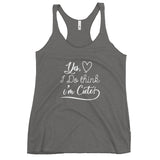 Think I'm Cute Women's Racerback Tank-Premium Heather-S-Tiffy Rocks Apparel