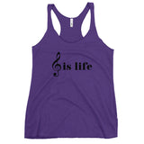 Music is Life Women's Racerback Tank--Tiffy Rocks Apparel