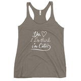 Think I'm Cute Women's Racerback Tank-Venetian Grey-S-Tiffy Rocks Apparel