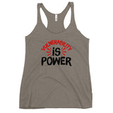 Vulnerability is Power Women's Racerback Tank-Venetian Grey-S-Tiffy Rocks Apparel