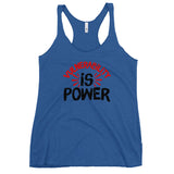Vulnerability is Power Women's Racerback Tank-Vintage Royal-S-Tiffy Rocks Apparel