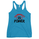 Vulnerability is Power Women's Racerback Tank-Vintage Turquoise-S-Tiffy Rocks Apparel